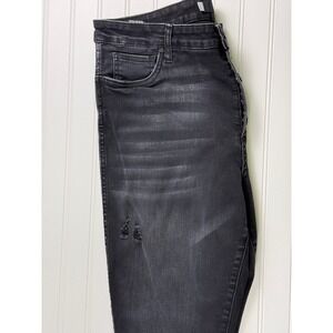 Kut From The Kloth Mia Black Button Fly High Rise Distressed Skinny Jeans Women